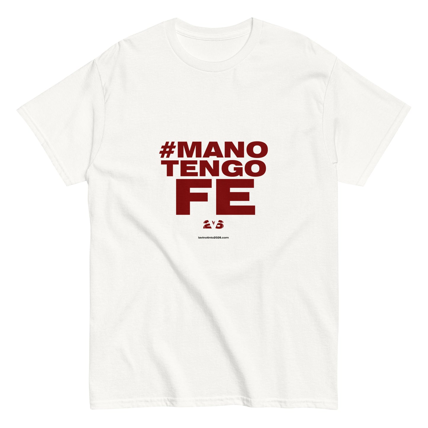 Camiseta "Mano tengo fe" en colores claros